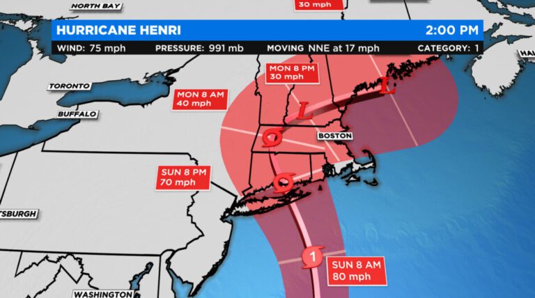 Huracán Henri baja de categoría a tormenta tropical