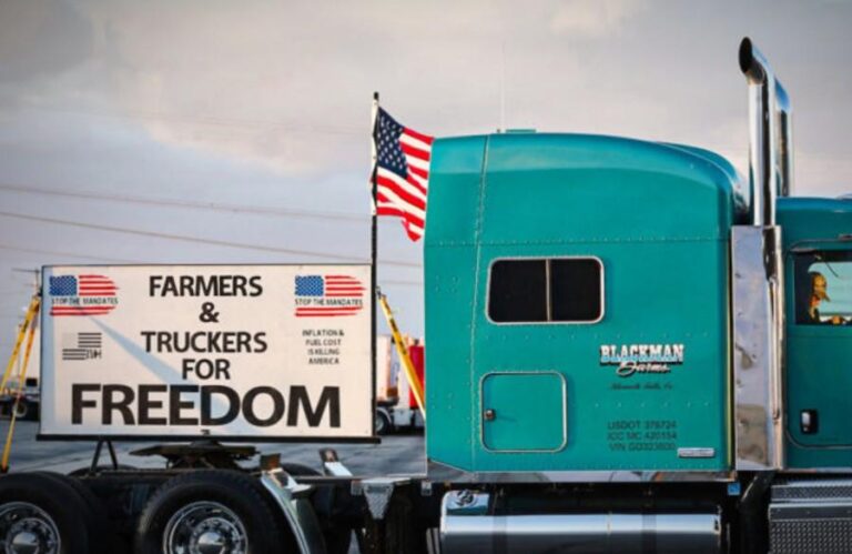 Camioneros emprenden travesía a Washington D.C. para protestar por la falta de libertad