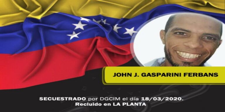 UN HORROR SIN RAZONES: John Jairo Gasparini Ferbans preso y torturado porque “lo recomendaron”